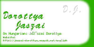 dorottya jaszai business card